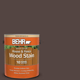 BEHR 5 gal. #PFC-25 Dark Walnut Solid Color House and Fence Exterior Wood Stain - Super Arbor