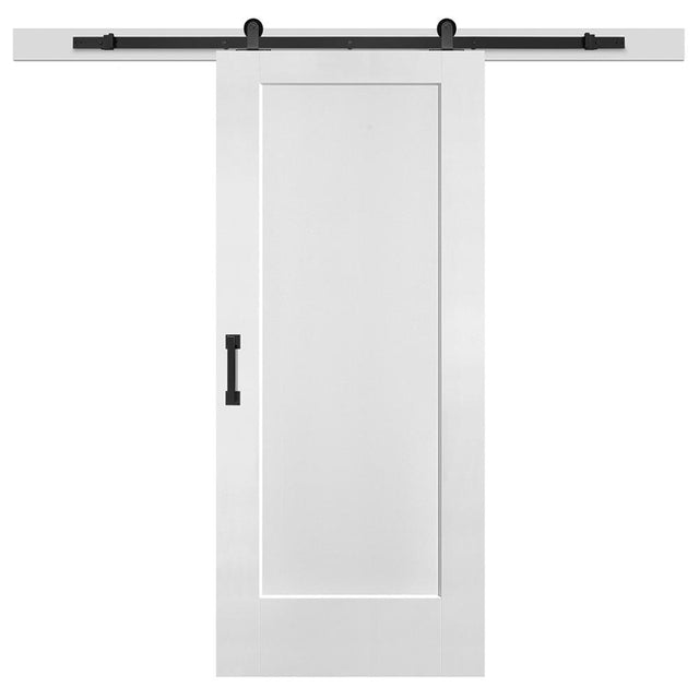 36 in. x 84 in. Lincoln Park Primed Interior Sliding Barn Door Slab with Hardware Kit