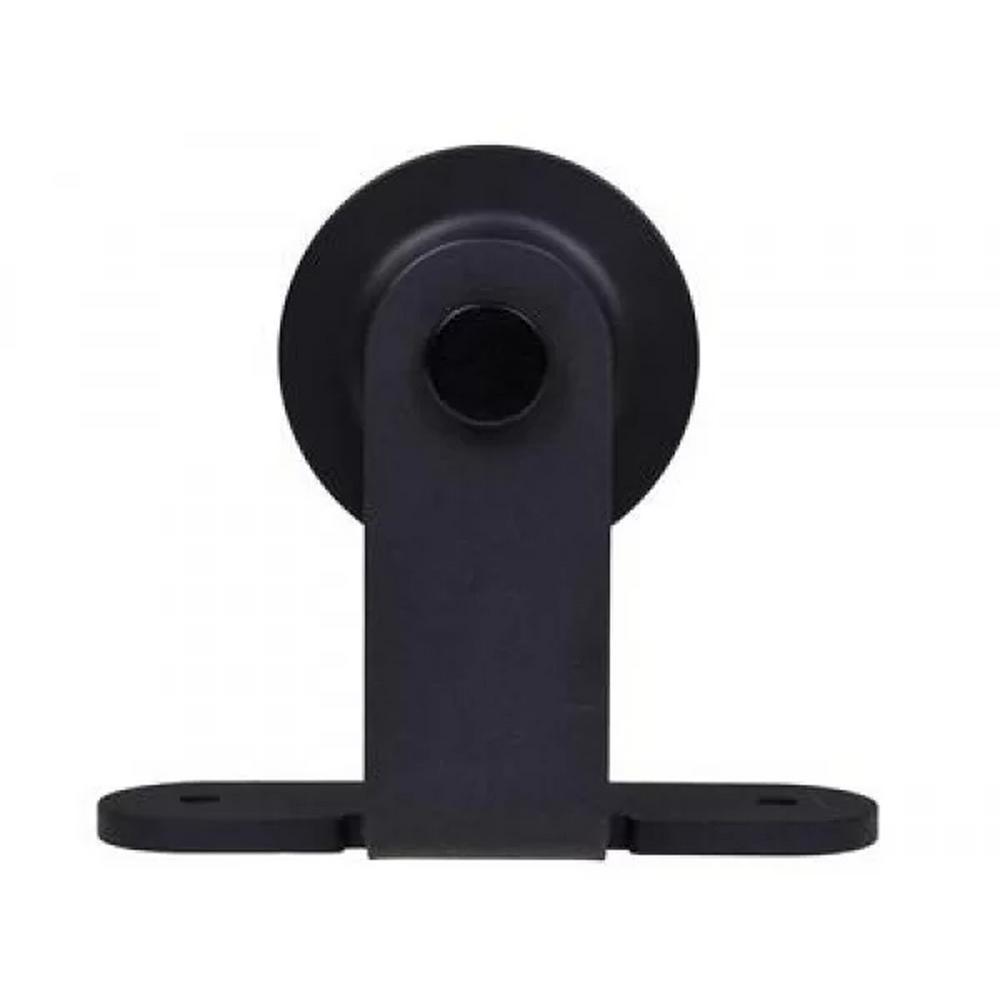 Top Mount 144 in. Matte Black Double Track Barn Door Hardware Kit - Super Arbor