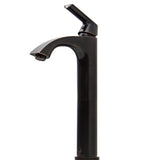 Linus Single Hole Single-Handle Vessel Bathroom Faucet in Brushed Nickel - Super Arbor