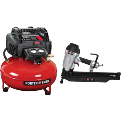 3-1/2 in. Round-Head Framing Nailer and Compressor Combo - Super Arbor
