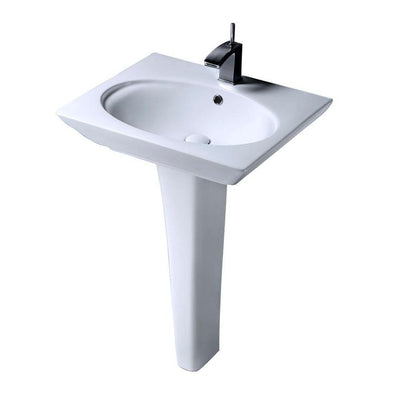 Barclay Products Aristocrat Pedestal Lavatory Combo Bathroom Sink in White