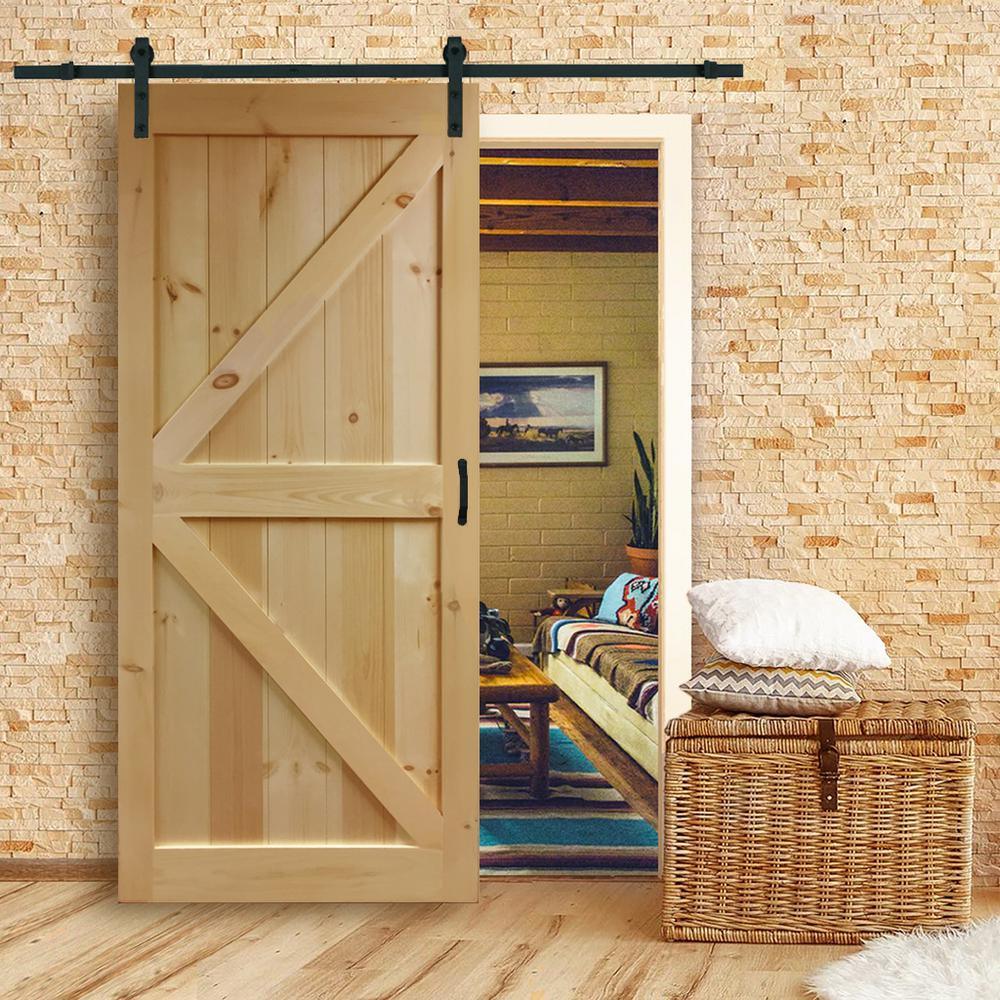 30 in. x 83.5 in K-Rail Unfinished Solid Core Pine Barn Door Slab - Super Arbor