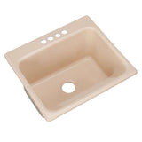 Kensington Drop-In Acrylic 25 in. 4-Hole Single Bowl Utility Sink in White - Super Arbor