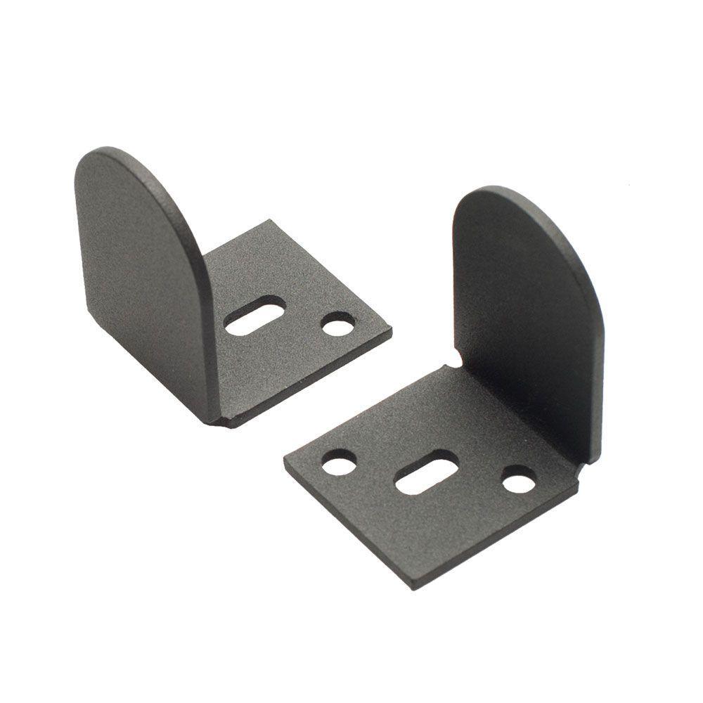78 in. Black Solid Steel Rolling Barn Door Hardware Kit for Single Wood Doors with Non-Routed Adjustable Floor Guides - Super Arbor