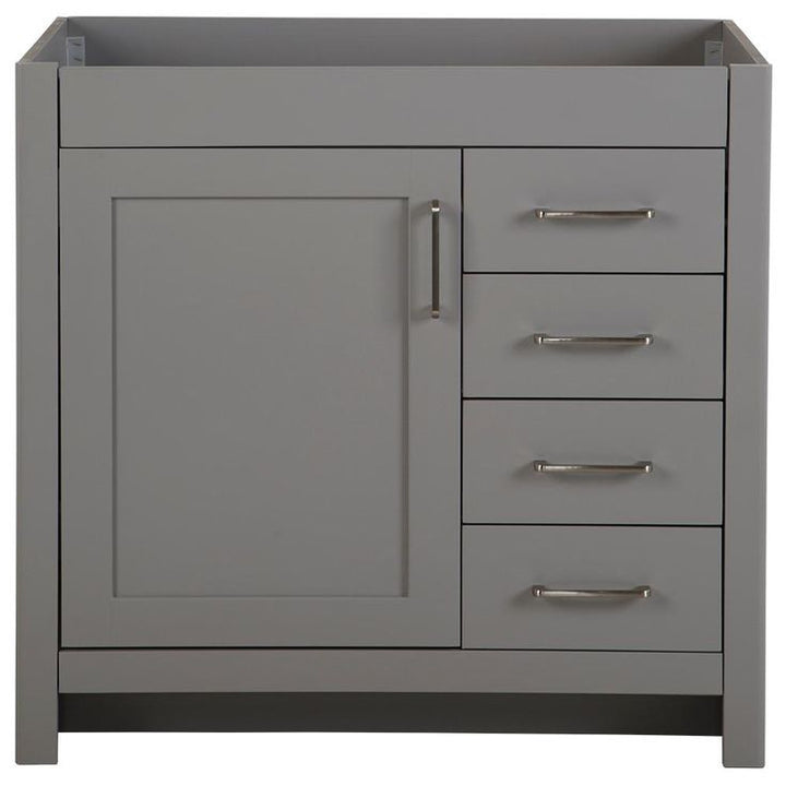 Westcourt 36 in. W x 21 in. D x 34 in. H Bath Vanity Cabinet Only in Sterling Gray