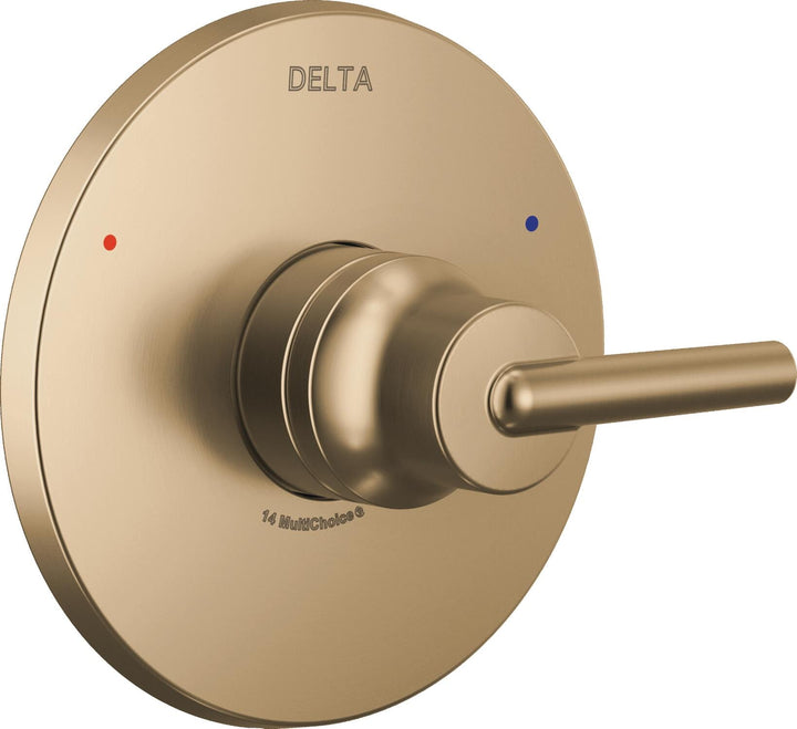 Delta Trinsic Champagne Bronze Lever Shower Valve Trim with Monitor 14 Cartridge, 6.5-in