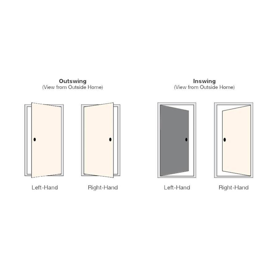 Therma-Tru Benchmark Doors 32-in x 80-in Fiberglass Craftsman Left-Hand Inswing Ready To Paint Unfinished Prehung Single Front Door