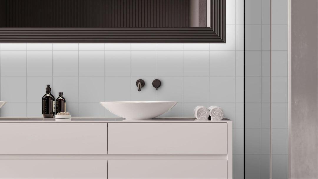 Satori Hudson Brilliant White Glossy 6-in x 6-in Ceramic Wall Tile