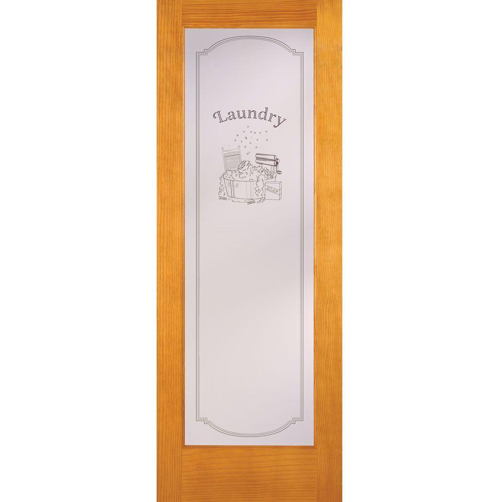 32 in. x 80 in. 1 Lite Laundry Smooth Primed MDF Interior Door Slab - Super Arbor