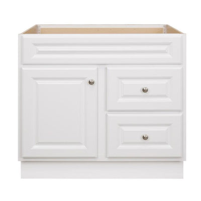 Hampton 36 in. W x 21 in. D x 33.5 in. H Bathroom Vanity Cabinet Only in White