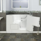 Gelcoat Value Series 52in. x 32in. Right Hand Touch Control Walk-In Whirlpool Bathtub with Outward Opening Door in White - Super Arbor