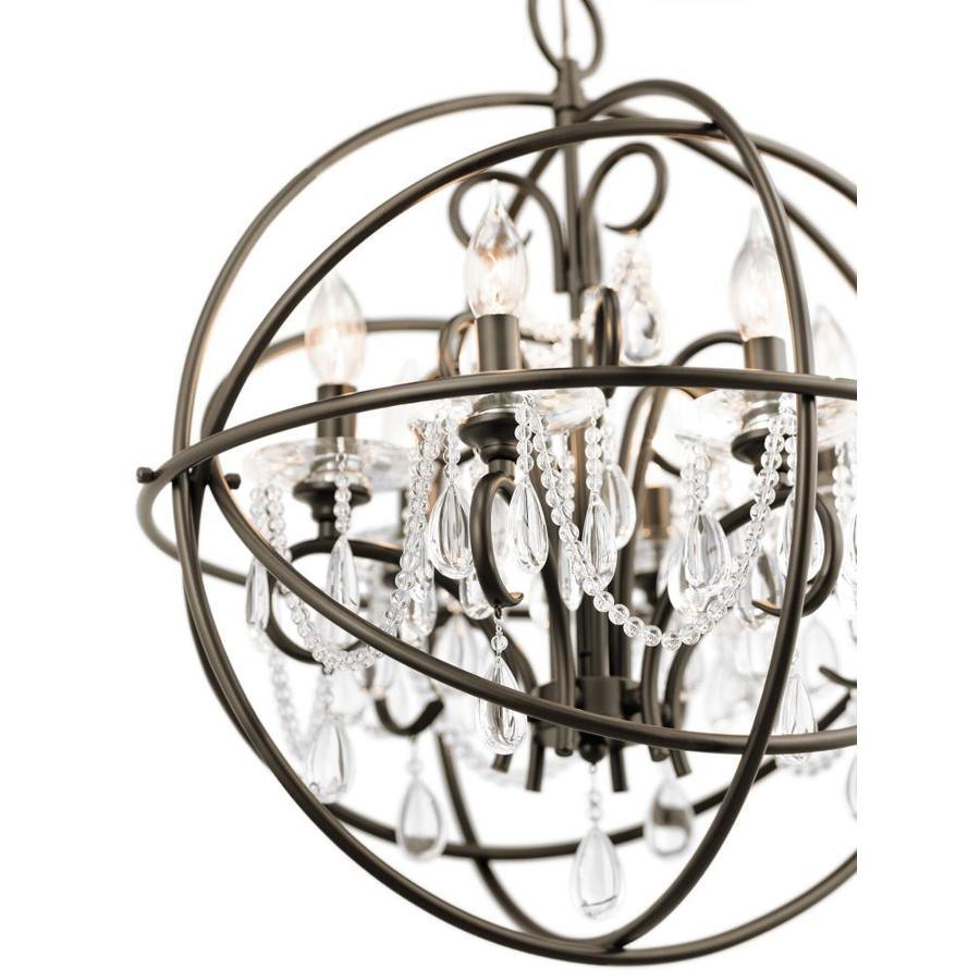 Kichler Vivian 6-Light Brushed Nickel Modern/Contemporary Crystal Chandelier - Super Arbor