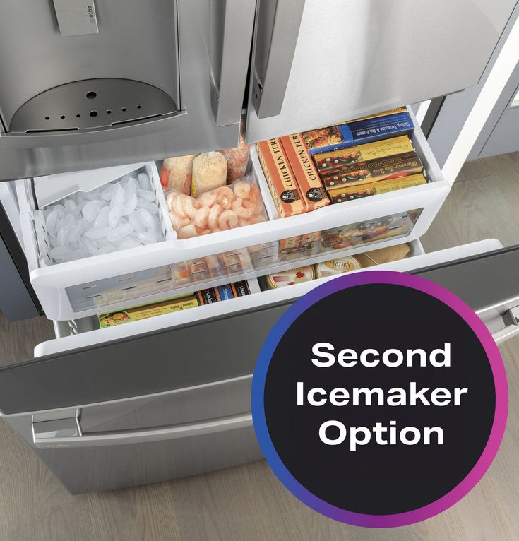 GE Profile 22.1 cu. ft. French Door Refrigerator with Autofill in Fingerprint Resistant Stainless Steel, Counter Depth