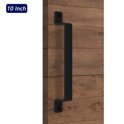 10 in. Black Steel Sliding Barn Door Handle - Super Arbor