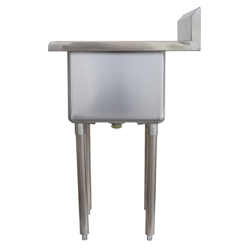 21.5 in. x 24 in. Stainless Steel Utility Wall Mount Sink with Single Hole for Faucet - Super Arbor