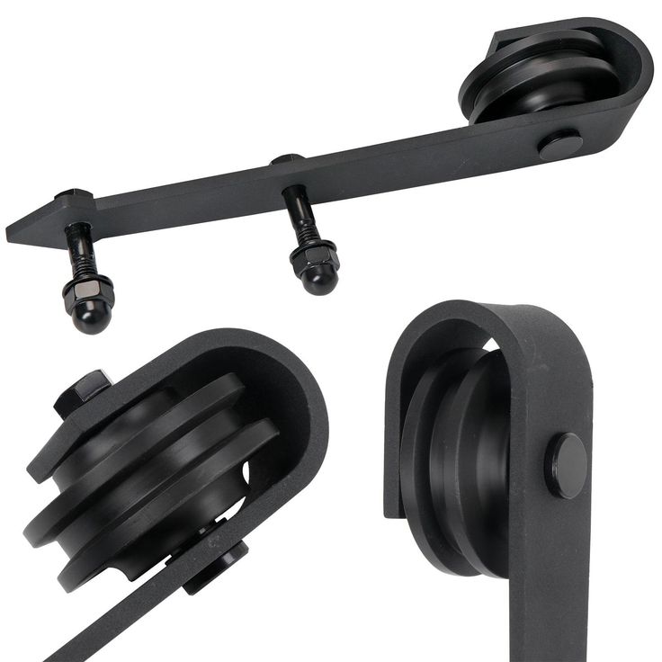 Zeny 12Ft Double Door Sliding Barn Door Hardware Kit - Smoothly and Quietly -Easy to Install - Double Track Kit System - Heavy Duty