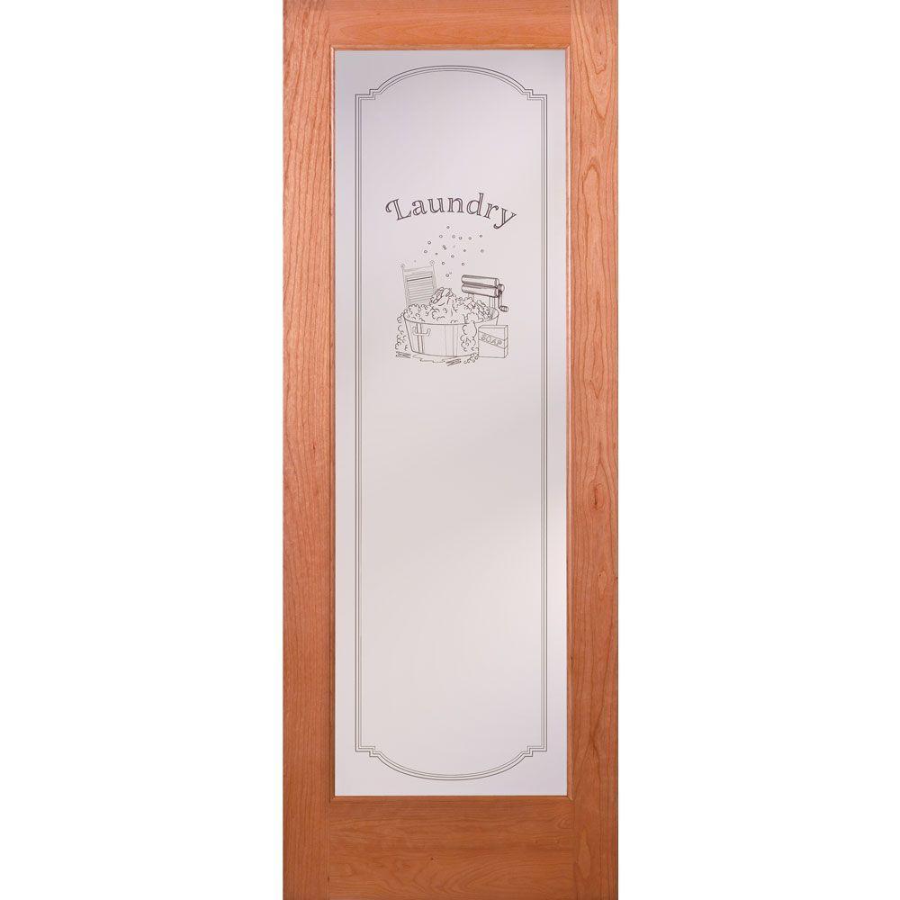 32 in. x 80 in. 1 Lite Laundry Smooth Primed MDF Interior Door Slab - Super Arbor