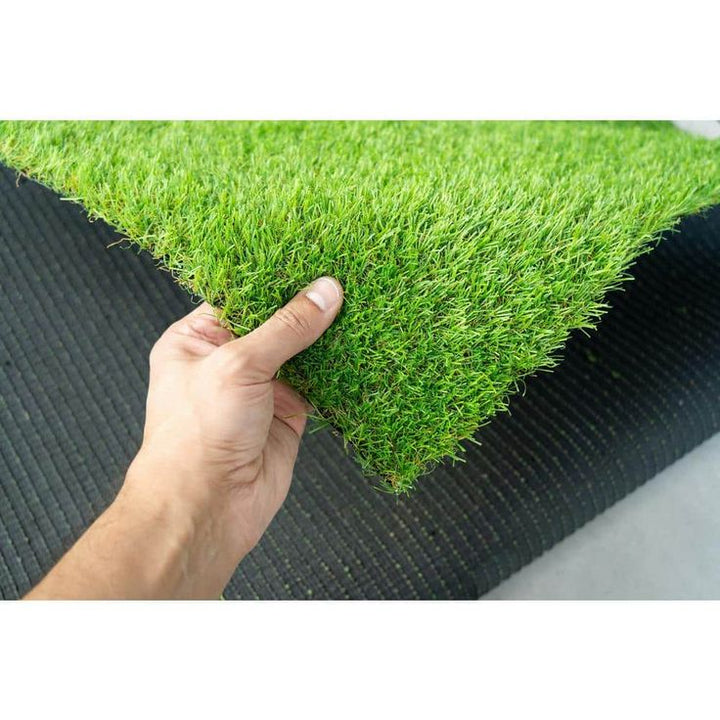 TrafficMaster Prairie 12 ft. Wide x Cut to Length Green Artificial