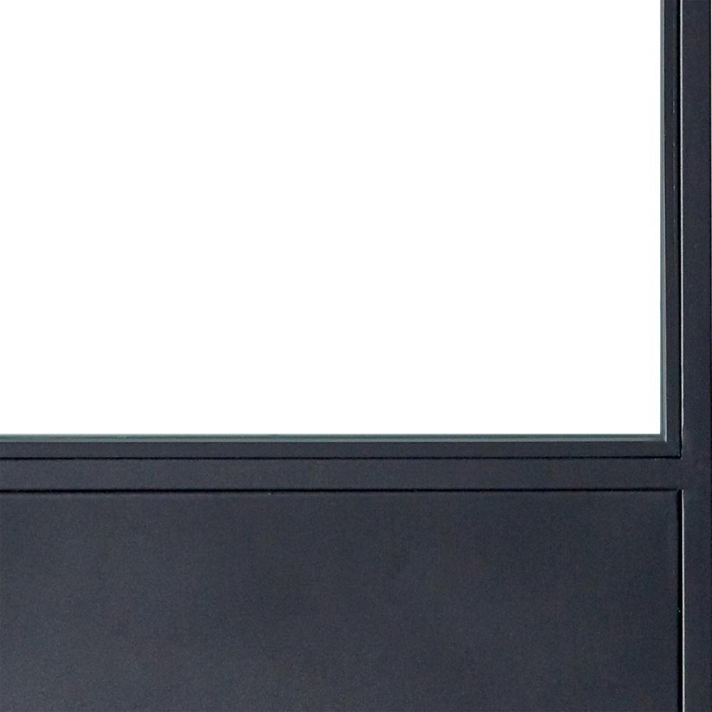 37in.x84in.x3 in. Concorde Epoxy Coated Steel Frame w/ Clear Tempered Glass Barn Door Interior Sliding Door Hardware Kit - Super Arbor