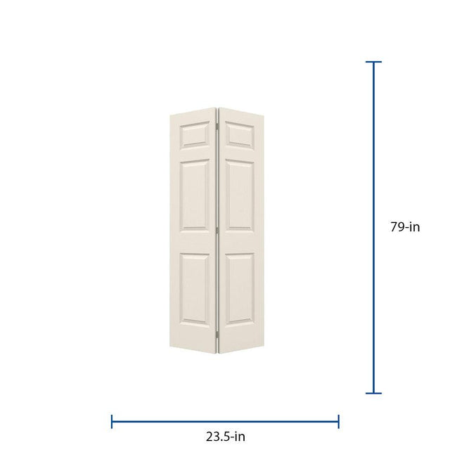 ReliaBilt Colonist 24-in x 80-in White 6-Panel Primed Molded Composite Bifold Door