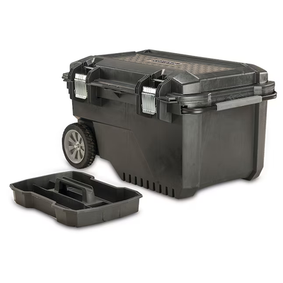 CRAFTSMAN 29-in W x 20.25-in H Black Plastic Wheels Lockable Tool Box