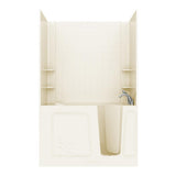 Rampart 3.9 ft. Walk-in Whirlpool and Air Bathtub with 4 in. Tile Easy Up Adhesive Wall Surround in White - Super Arbor