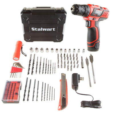 12-Volt Lithium Ion 3/8 in. Cordless 2 Speed Drill Set - Super Arbor