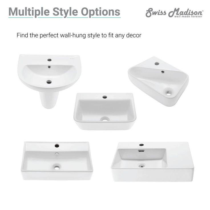 Swiss Madison St. Tropez Wall Mount Sink in White