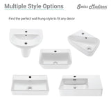Swiss Madison St. Tropez Wall Mount Sink in White