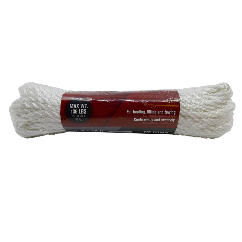Ace 1/4 in. D x 50 ft. L White Twisted Nylon Rope – Super Arbor