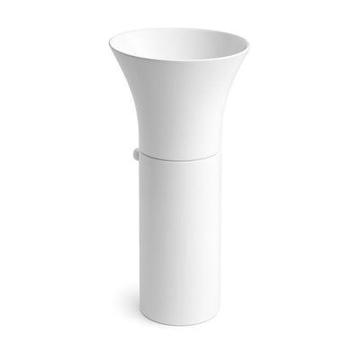 KOHLER Veil Pedestal Vessel Sink in White, 16-inch Width, Fireclay Material