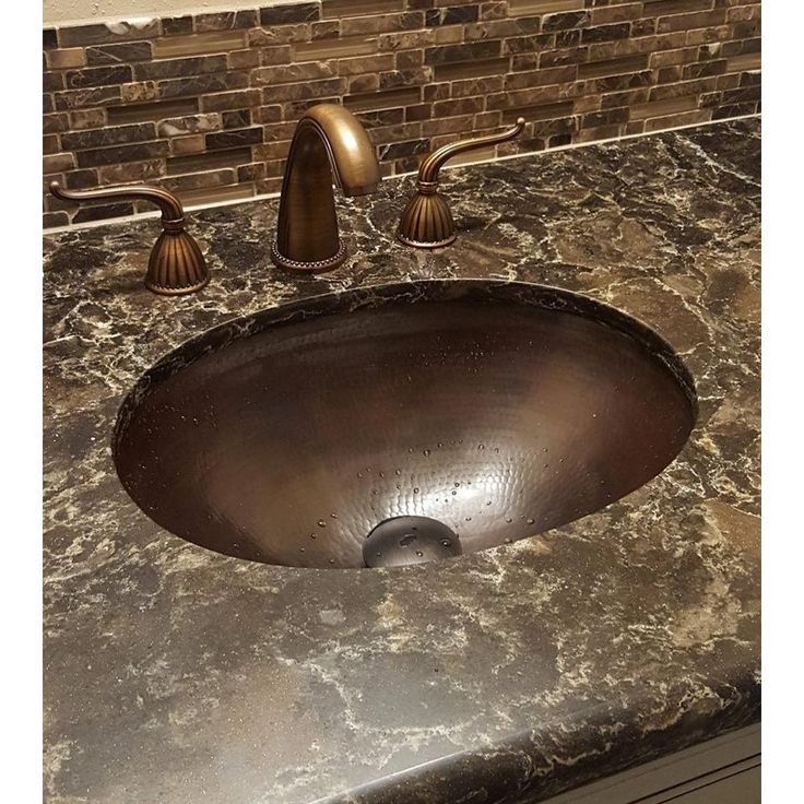SINKOLOGY Schrodinger 17 in. Undermount or Drop-In Solid Copper Bathroom Sink in Aged Copper