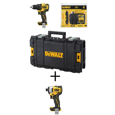 ATOMIC 20-Volt MAX Brushless Cordless 1/2 in. Drill/Driver Kit w/ 22 in. Toolbox w/ Bonus Bare ATOMIC Impact Driver - Super Arbor