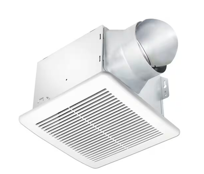 Smart Series 150-200 CFM Wall or Ceiling Bathroom Exhaust Fan with Adjustable High Speed Options, ENERGY STAR