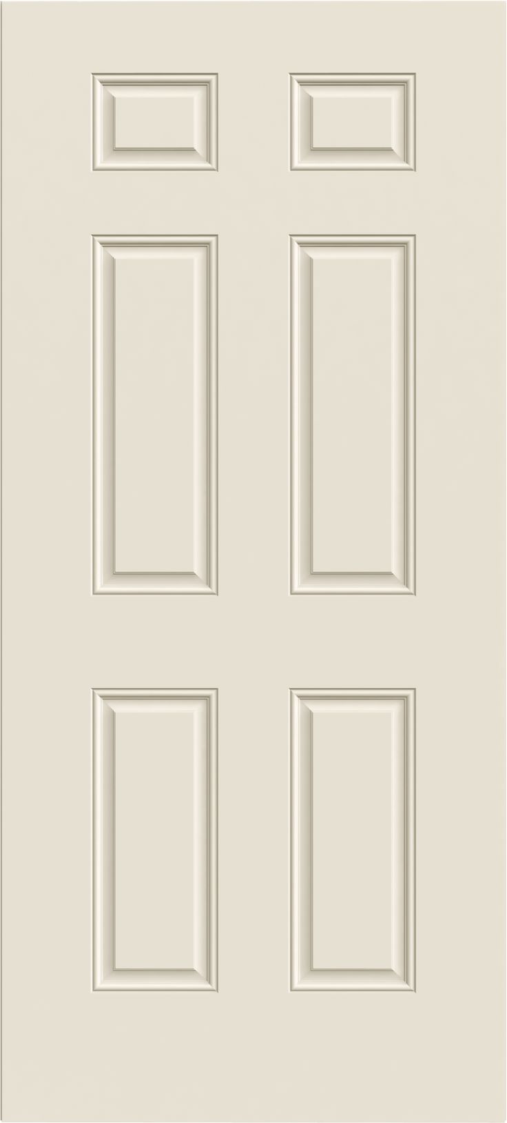 JELD-WEN 32 in. x 80 in. 6-Panel Primed Premium Steel Front Door Slab