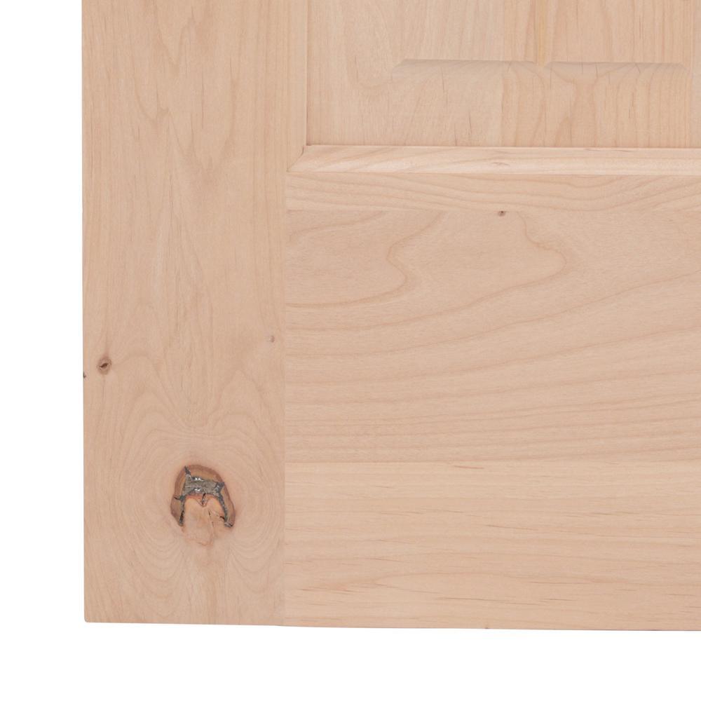 30 in. x 80 in. Rustic Knotty Alder 2-Panel Top Rail Arch Solid Core Wood Stainable Interior Door Slab - Super Arbor