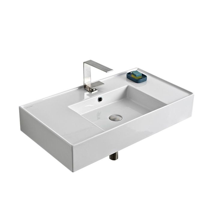 Nameeks Teorema Wall Mounted Bathroom Sink in White