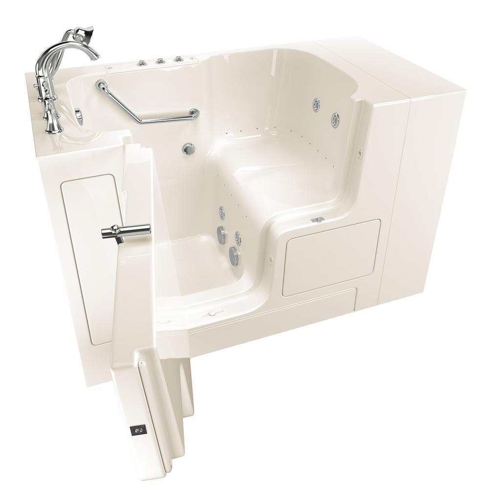 Gelcoat Value Series 52 in. x 32 in. Right Hand Walk-In Whirlpool and Air Bathtub with Outward Opening Door in White - Super Arbor