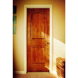 30 in. x 80 in. Rustic Knotty Alder 2-Panel Top Rail Arch Solid Core Wood Stainable Interior Door Slab - Super Arbor