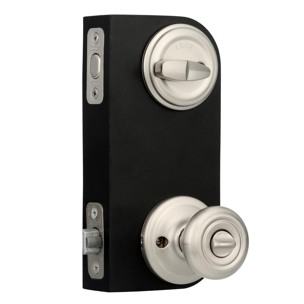 Kwikset Cameron Passage Knob – Satin Nickel Finish, Interior Hall/Closet Door Hardware (No Lock)