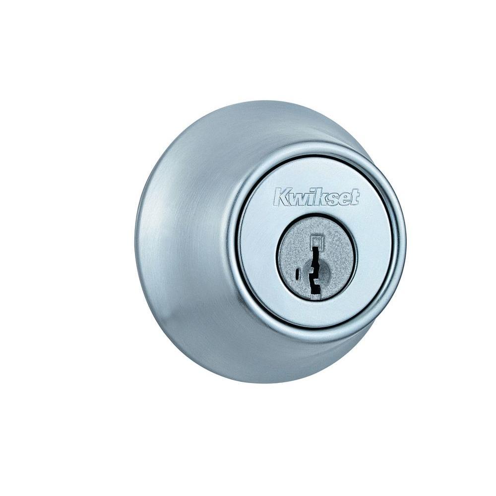 660 Series Satin Nickel Single Cylinder Deadbolt Featuring SmartKey Security with Microban Antimicrobial Technology - Super Arbor