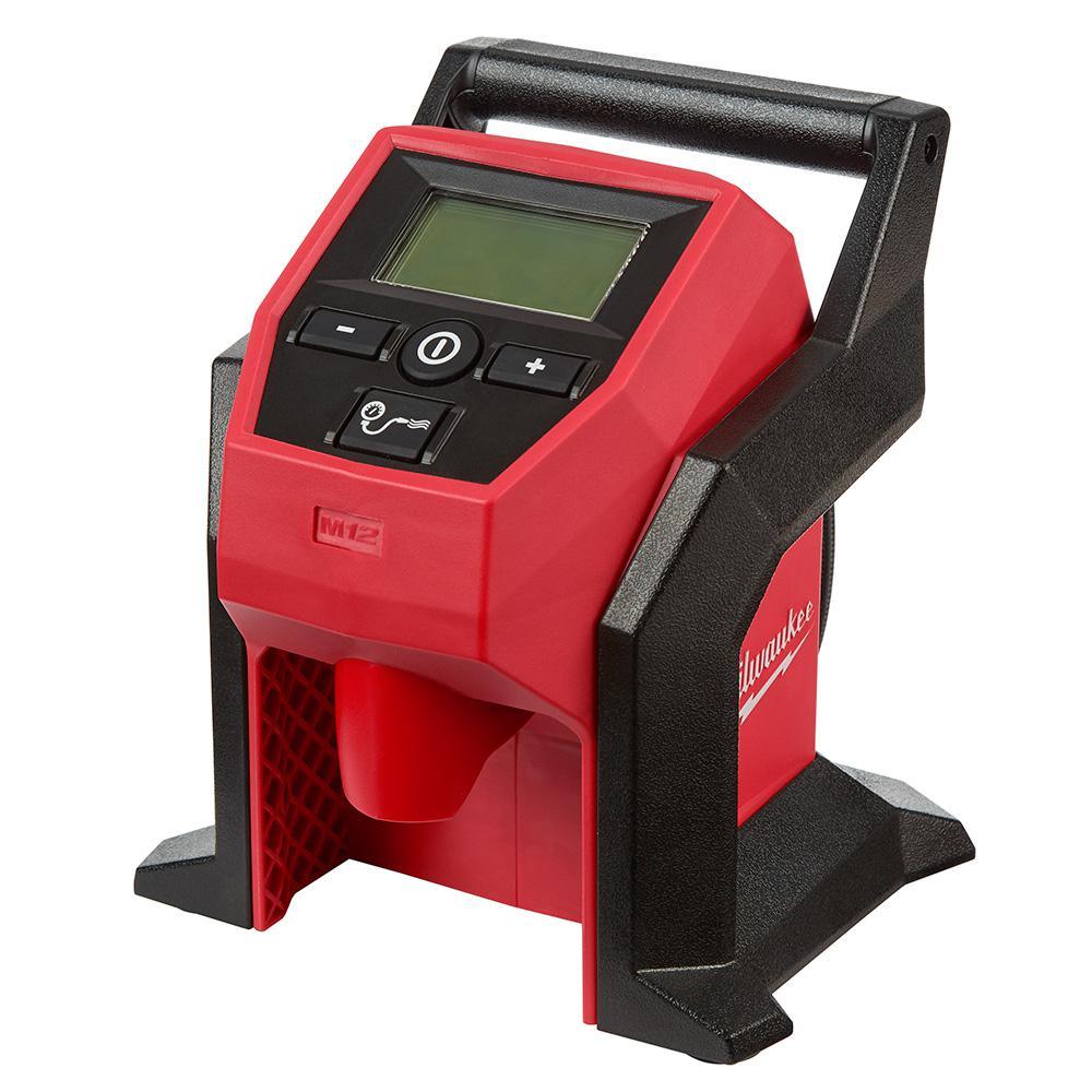 M12 12-Volt Lithium-Ion Cordless 3/8 in. Impact Wrench and Inflator Combo Kit with 3/8 in. Drive Metric Socket Set - Super Arbor