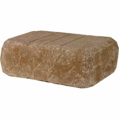 Oldcastle Olde Manor 3.75 in. x 11.5 in. x 8 in. Toscana Tan/Brown Concrete Garden Wall Block (120 Pieces / 40 Face ft. / Pallet) - Super Arbor