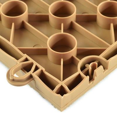 Greatmats ClickBase Tan Hobnail Textured Loop 12.125 in. x 12.125 in. x 9/16 in. Raised Snap Together Carpet Tiles (20 Tiles/Case)