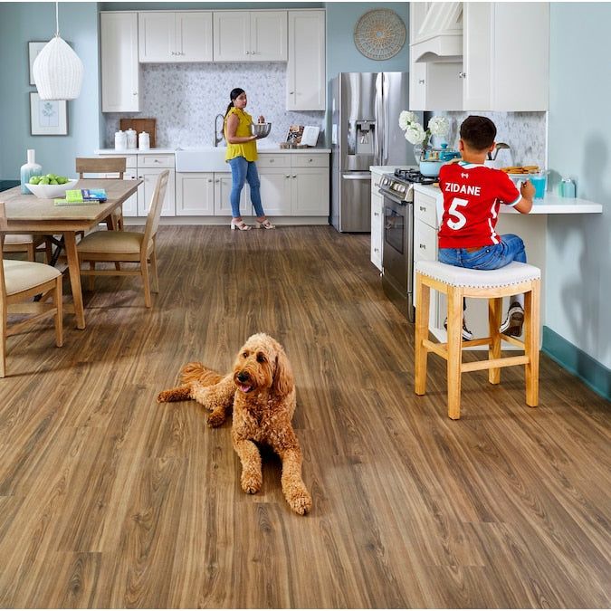 STAINMASTER PetProtect Bittersweet Hickory 12-mm T x 7-1/2-in W x