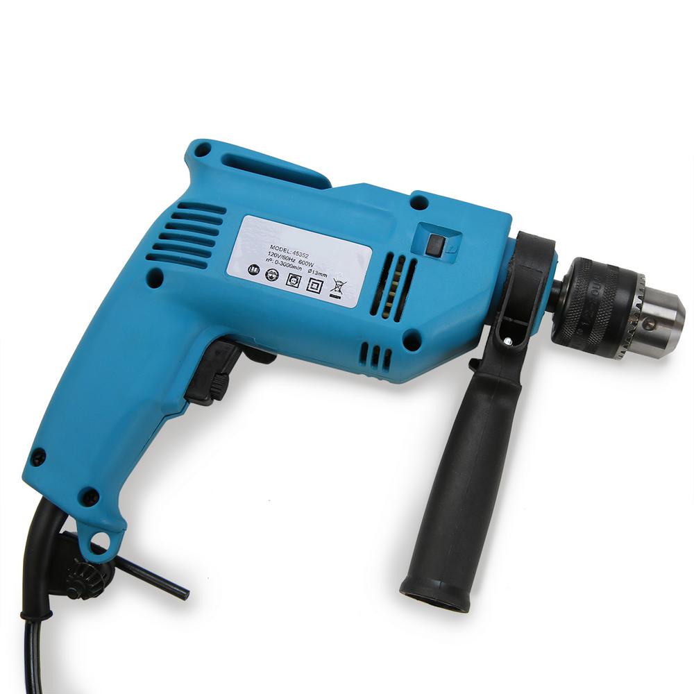 5 Amp Corded 1/2 in. Electric Reversible Variable Speed Impact Hammer Drill