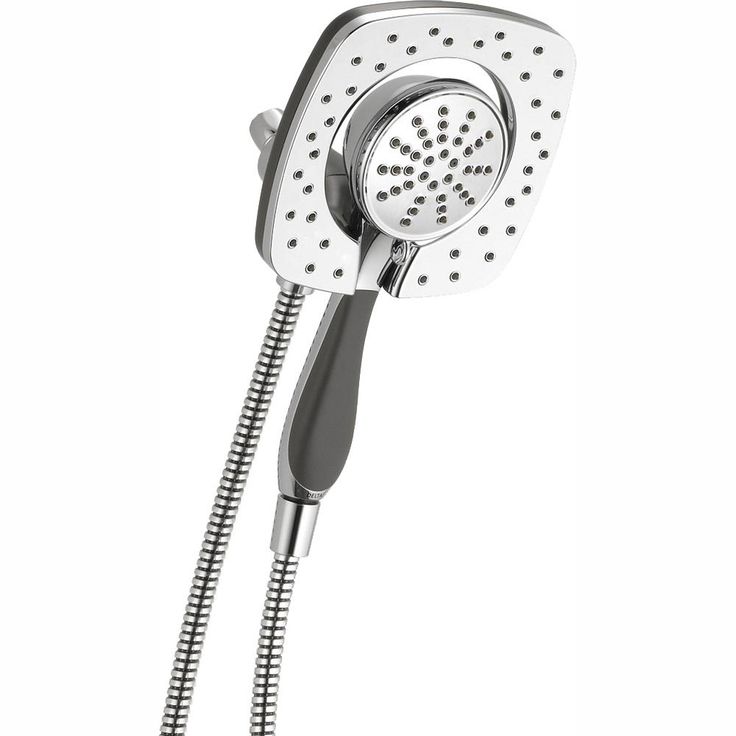 In2ition Two-in-One 5-Spray 6.6 in. Dual Wall Mount Fixed and Handheld Shower Head in Stainless