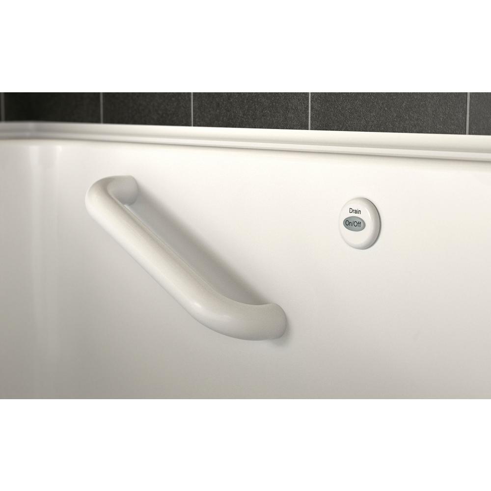 Gelcoat Premium Series 60 in. Left Hand Walk-In Whirlpool and Air Bathtub in White - Super Arbor