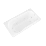 Zircon 5 ft. Right Drain Rectangular Drop-in Whirlpool Bathtub in White - Super Arbor
